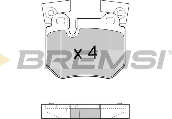 Bremsi BP3473 - Гальмівні колодки, дискові гальма autozip.com.ua