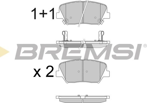 Bremsi BP3596 - Гальмівні колодки, дискові гальма autozip.com.ua