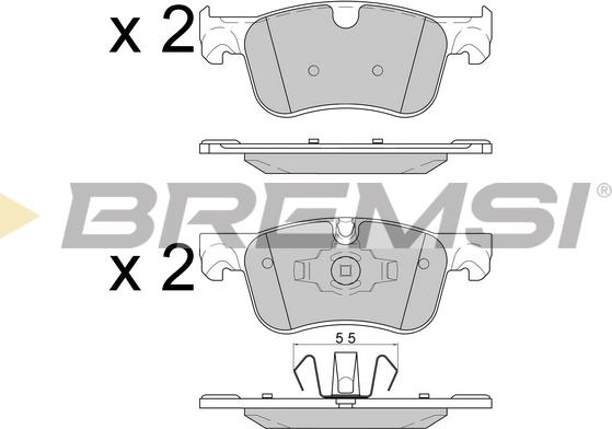 Bremsi BP3597 - Гальмівні колодки, дискові гальма autozip.com.ua