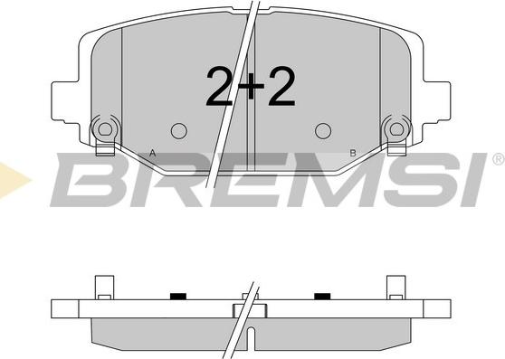 Bremsi BP3544 - Гальмівні колодки, дискові гальма autozip.com.ua