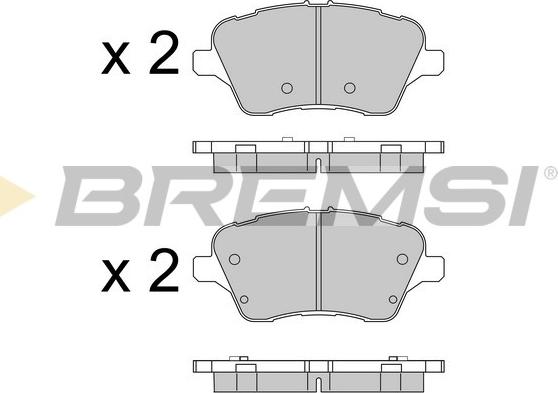 Bremsi BP3545 - Гальмівні колодки, дискові гальма autozip.com.ua