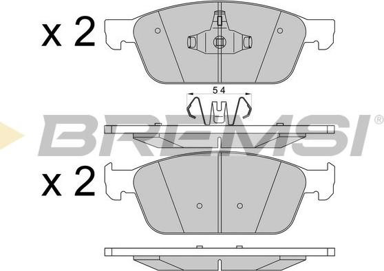 Bremsi BP3546 - Гальмівні колодки, дискові гальма autozip.com.ua