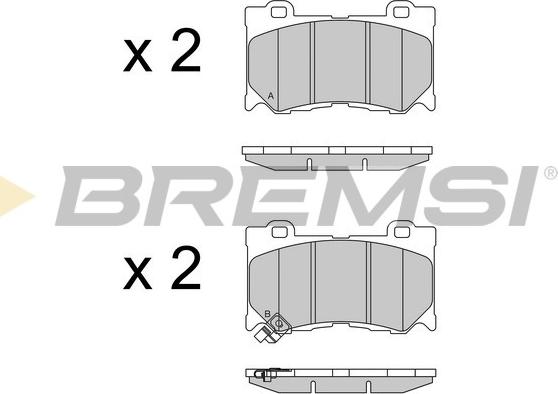 Bremsi BP3540 - Гальмівні колодки, дискові гальма autozip.com.ua