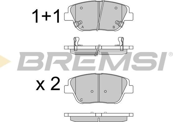 Bremsi BP3548 - Гальмівні колодки, дискові гальма autozip.com.ua