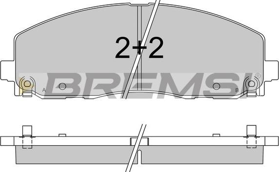 Bremsi BP3543 - Гальмівні колодки, дискові гальма autozip.com.ua