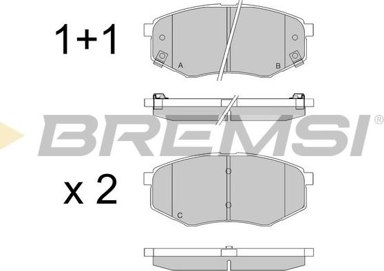 Bremsi BP3547 - Гальмівні колодки, дискові гальма autozip.com.ua