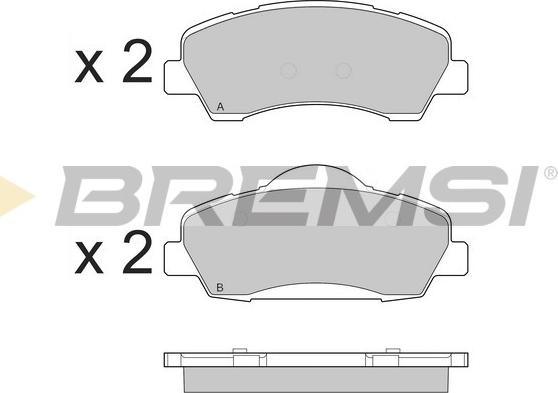 Bremsi BP3559 - Гальмівні колодки, дискові гальма autozip.com.ua
