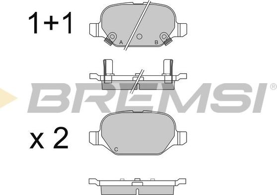 Bremsi BP3550 - Гальмівні колодки, дискові гальма autozip.com.ua