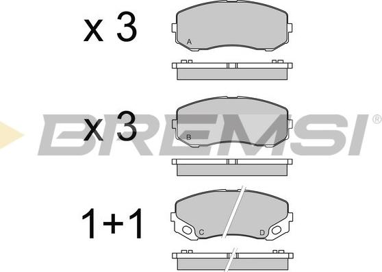 Bremsi BP3551 - Гальмівні колодки, дискові гальма autozip.com.ua