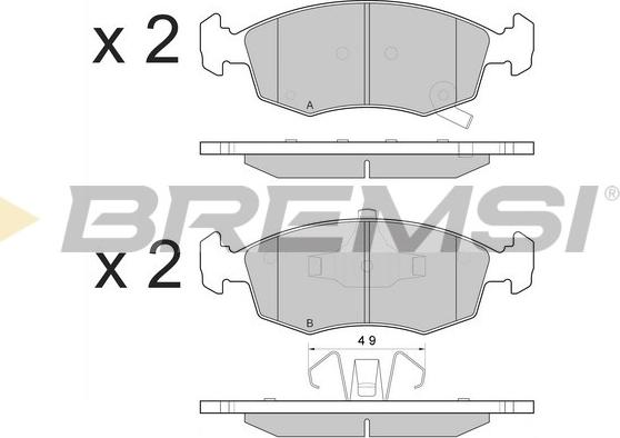 Bremsi BP3553 - Гальмівні колодки, дискові гальма autozip.com.ua