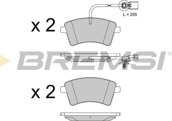 Bremsi BP3562 - Гальмівні колодки, дискові гальма autozip.com.ua
