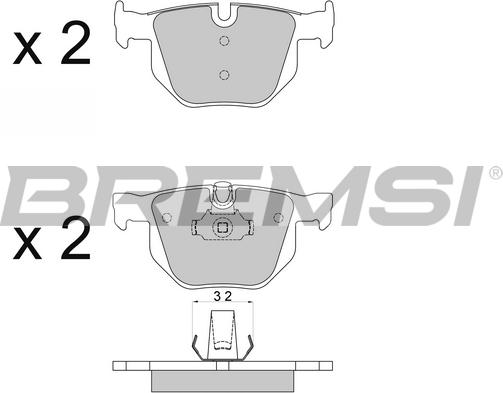 Bremsi BP3509 - Гальмівні колодки, дискові гальма autozip.com.ua