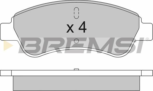 Bremsi BP3504 - Гальмівні колодки, дискові гальма autozip.com.ua