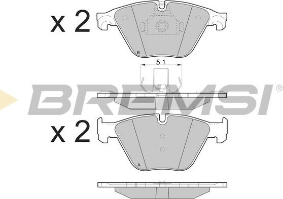 Bremsi BP3500 - Гальмівні колодки, дискові гальма autozip.com.ua