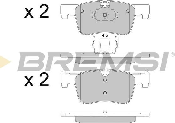 Bremsi BP3503 - Гальмівні колодки, дискові гальма autozip.com.ua