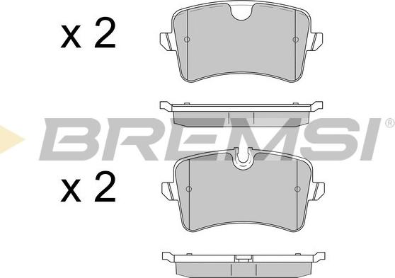Bremsi BP3502 - Гальмівні колодки, дискові гальма autozip.com.ua