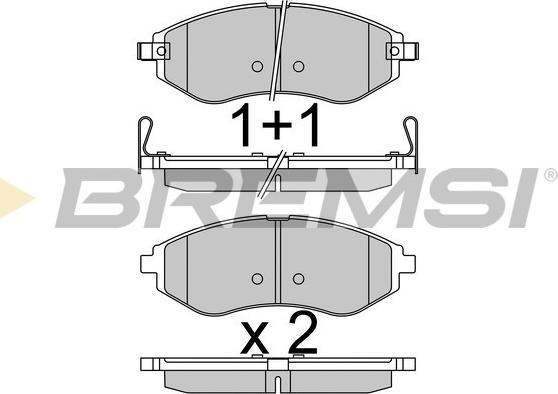Bremsi BP3514 - Гальмівні колодки, дискові гальма autozip.com.ua