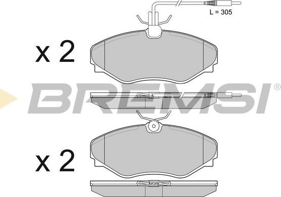 Bremsi BP3510 - Гальмівні колодки, дискові гальма autozip.com.ua