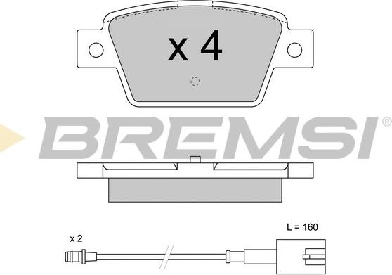 Bremsi BP3511 - Гальмівні колодки, дискові гальма autozip.com.ua
