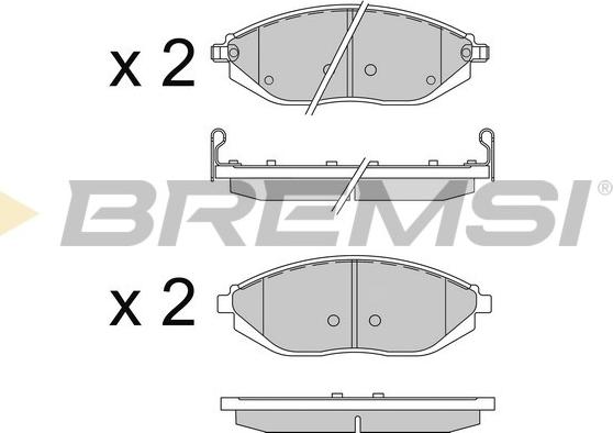 Bremsi BP3513 - Гальмівні колодки, дискові гальма autozip.com.ua
