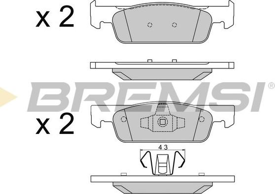Bremsi BP3512 - Гальмівні колодки, дискові гальма autozip.com.ua