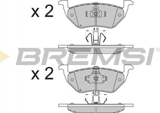 Bremsi BP3587 - Гальмівні колодки, дискові гальма autozip.com.ua