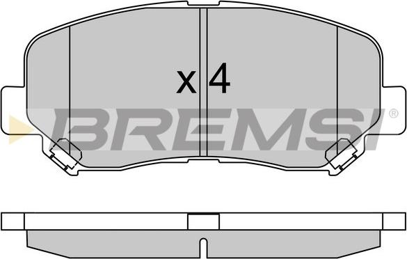 Bremsi BP3535 - Гальмівні колодки, дискові гальма autozip.com.ua