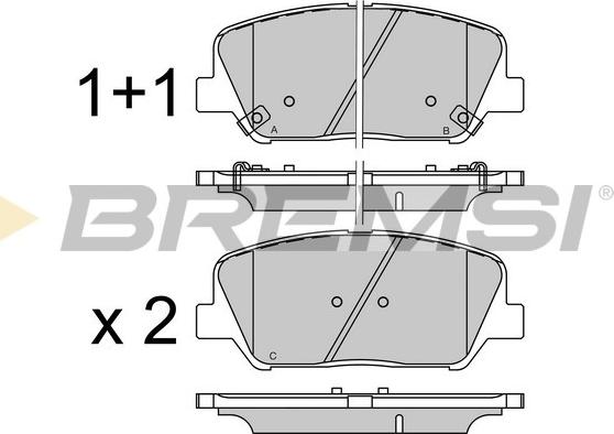 Bremsi BP3530 - Гальмівні колодки, дискові гальма autozip.com.ua