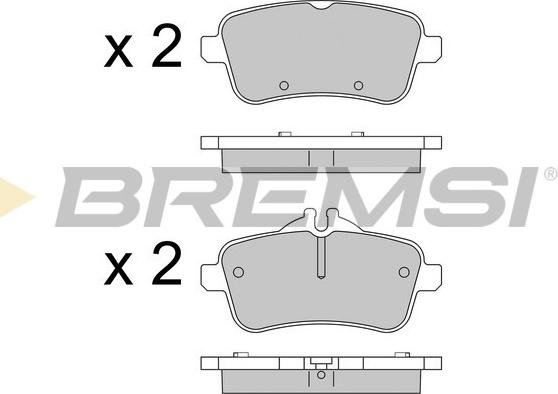 Bremsi BP3538 - Гальмівні колодки, дискові гальма autozip.com.ua