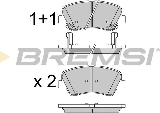 Bremsi BP3529 - Гальмівні колодки, дискові гальма autozip.com.ua