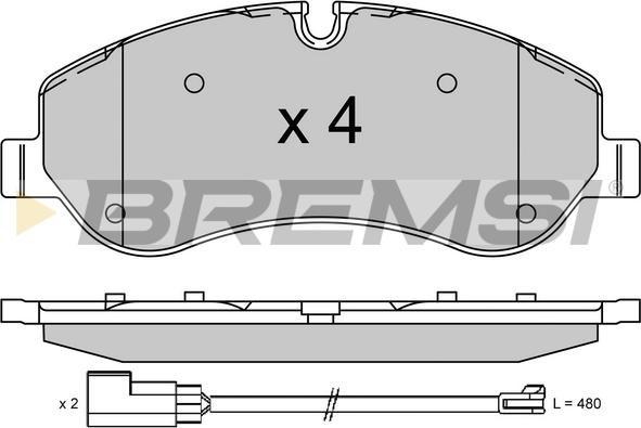 Bremsi BP3525 - Гальмівні колодки, дискові гальма autozip.com.ua