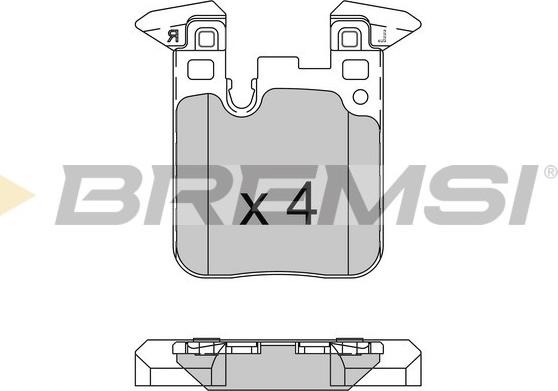 Bremsi BP3521 - Гальмівні колодки, дискові гальма autozip.com.ua