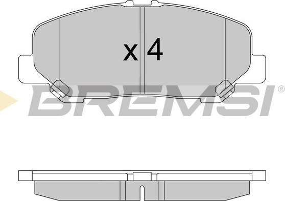Bremsi BP3579 - Гальмівні колодки, дискові гальма autozip.com.ua