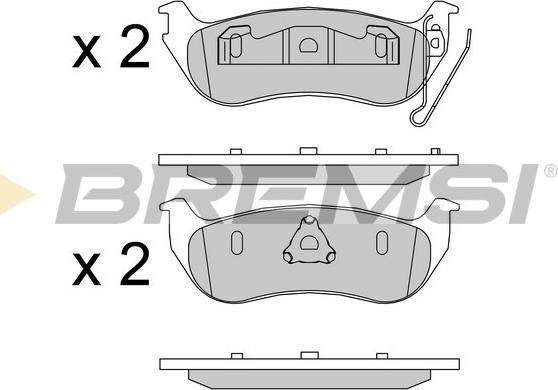 Bremsi BP3576 - Гальмівні колодки, дискові гальма autozip.com.ua