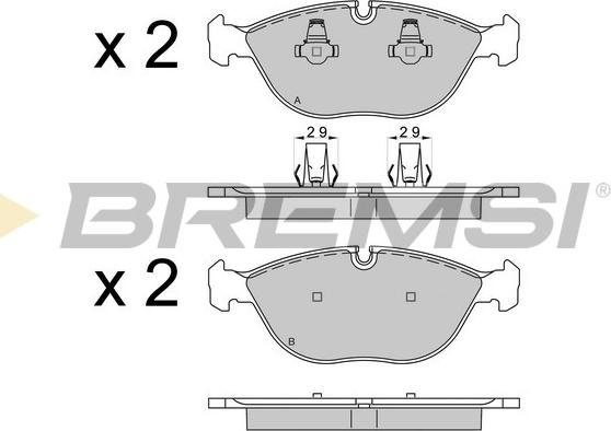 Bremsi BP3571 - Гальмівні колодки, дискові гальма autozip.com.ua