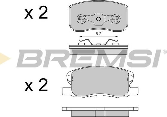 Bremsi BP3578 - Гальмівні колодки, дискові гальма autozip.com.ua