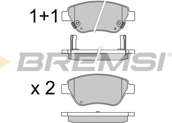 Bremsi BP3577 - Гальмівні колодки, дискові гальма autozip.com.ua