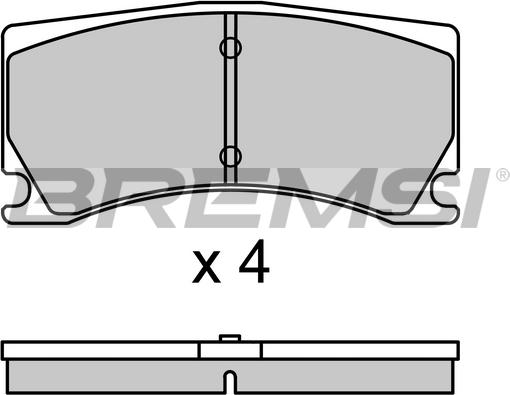 Bremsi BP3699 - Гальмівні колодки, дискові гальма autozip.com.ua