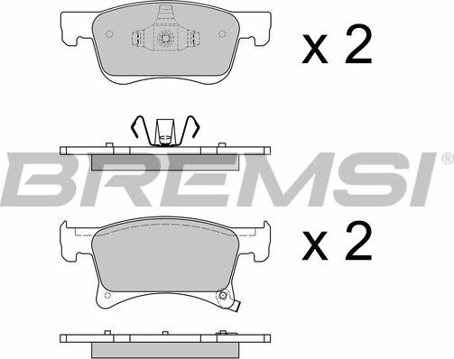 Bremsi BP3644 - Гальмівні колодки, дискові гальма autozip.com.ua