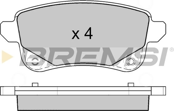 Bremsi BP3645 - Гальмівні колодки, дискові гальма autozip.com.ua