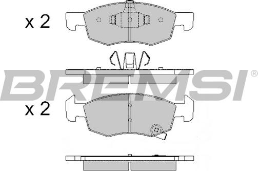 Bremsi BP3646 - Гальмівні колодки, дискові гальма autozip.com.ua