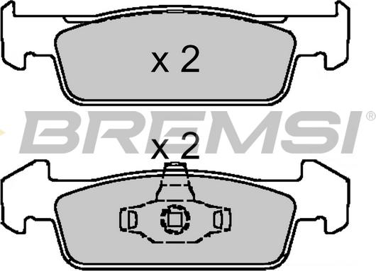 Bremsi BP3647 - Гальмівні колодки, дискові гальма autozip.com.ua