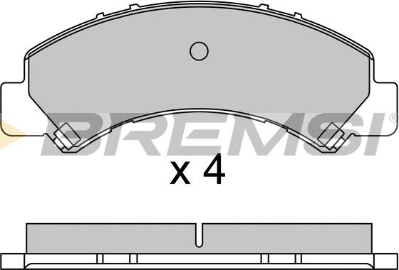 Bremsi BP3650 - Гальмівні колодки, дискові гальма autozip.com.ua