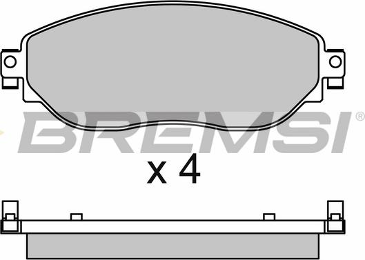 Bremsi BP3653 - Гальмівні колодки, дискові гальма autozip.com.ua