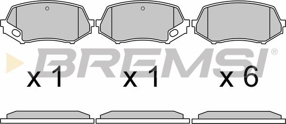 Bremsi BP3669 - Гальмівні колодки, дискові гальма autozip.com.ua