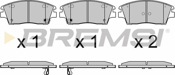 Bremsi BP3660 - Гальмівні колодки, дискові гальма autozip.com.ua