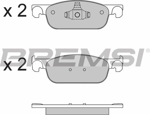 Bremsi BP3662 - Гальмівні колодки, дискові гальма autozip.com.ua