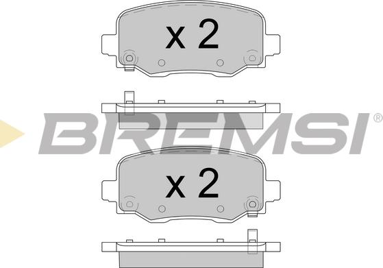 Bremsi BP3604 - Гальмівні колодки, дискові гальма autozip.com.ua