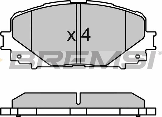 Bremsi BP3600 - Гальмівні колодки, дискові гальма autozip.com.ua