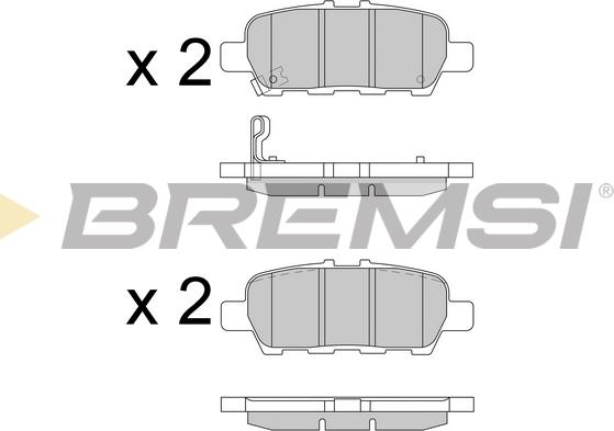 Bremsi BP3608 - Гальмівні колодки, дискові гальма autozip.com.ua